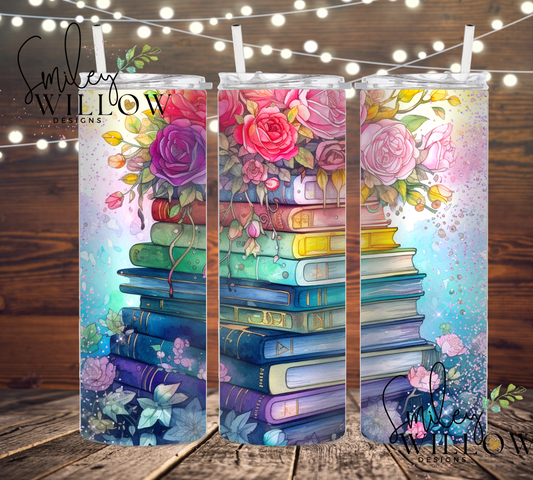 Watercolor Books 20oz tumbler